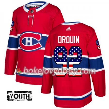 Dětské Hokejový Dres Montreal Canadiens Jonathan Drouin 92 2017-2018 USA Flag Fashion Černá Adidas Authentic